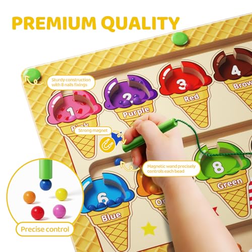 Magnetic Color and Number Maze