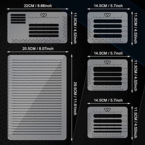 5 Pack Straight Line Stencil for Journaling