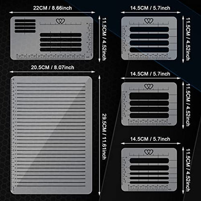 5 Pack Straight Line Stencil for Journaling
