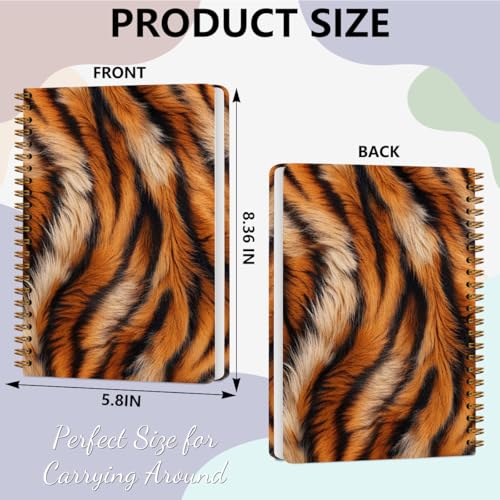2 PCs Tiger Journaling Notebooks Tiger Print Spiral Notebook (2 Count)