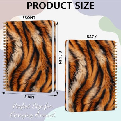 2 PCs Tiger Journaling Notebooks Tiger Print Spiral Notebook (2 Count)
