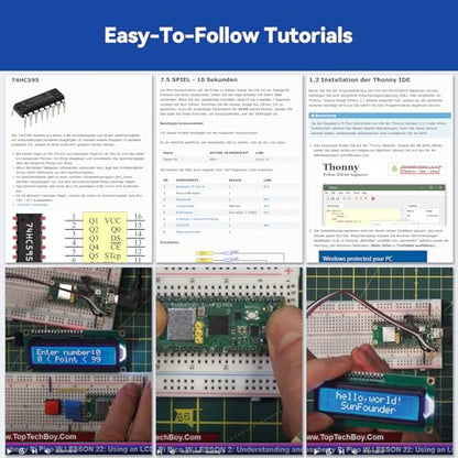 Raspberry Pi Pico 2 W Ultimate Starter Kit with 110+Video Courses Online Tutorials