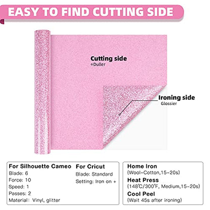 Glitter HTV Heat Transfer Vinyl Bundle