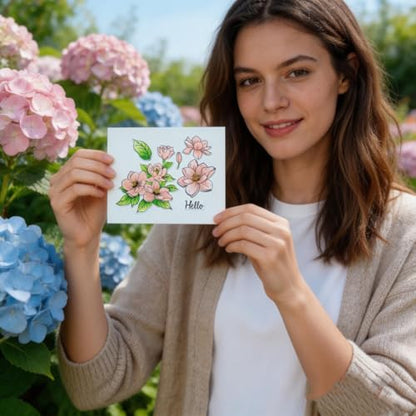 Realistic Magnolia Stamps & Dies & Layering Coloring Stencil Set