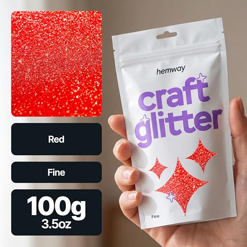Craft Glitter Red 100g Fine Glitter (3.5 Ounce)