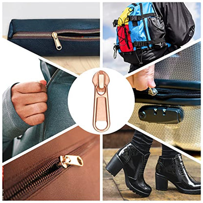 24Pcs Zipper Repair Kit Zippers Replacement 5# Zipper Pull Rescue Kit for Clothing Jackets Purses Luggage Backpacks (72 Count)