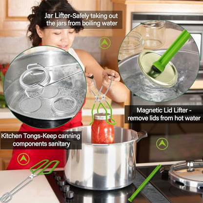 Canning Pot Water Bath Canner with Rack and Mason Jars (7 Count)