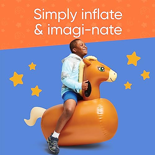 Hop N Go Inflatable Riding Bouncy Horse Hopping Toys for Kids Ages 5+