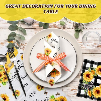 200 Pieces Summer Sunflower Cocktail Napkins 2