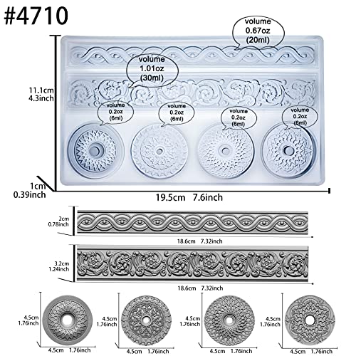 Art Mold for Polyclay Air Dry Clay Plaster