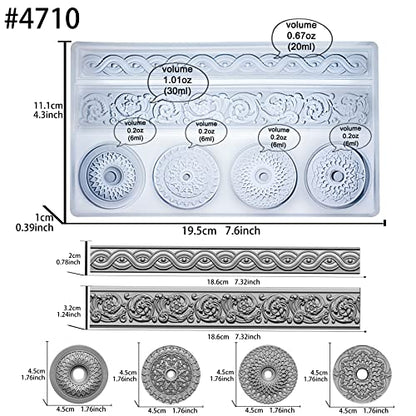 Art Mold for Polyclay Air Dry Clay Plaster