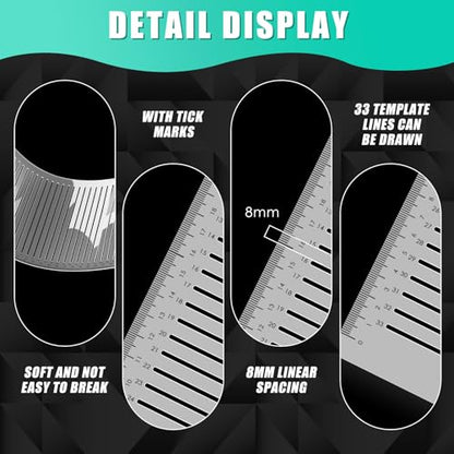 2 Pack Straight Line Stencil for Journaling Writing (4 Count)