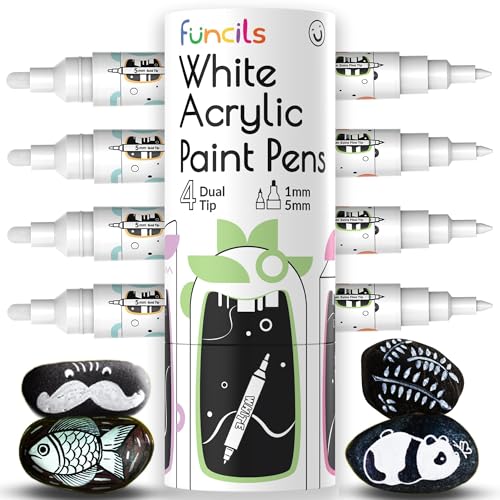 4 White Acrylic Paint Pen for Wood