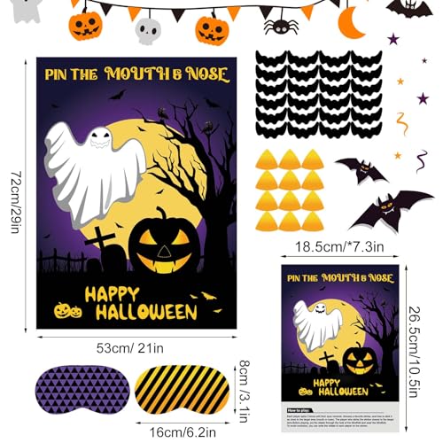 Halloween Party Games Pin The Mouth on Ghost