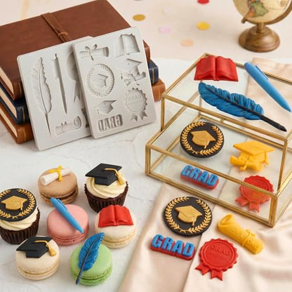 2 Pack 2026 Graduation Candy Chocolate Molds (2 Count)