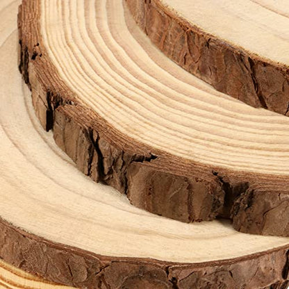 8 PCS 7 7.9 Inches Natural Unfinished Wood Slices (8 Count)
