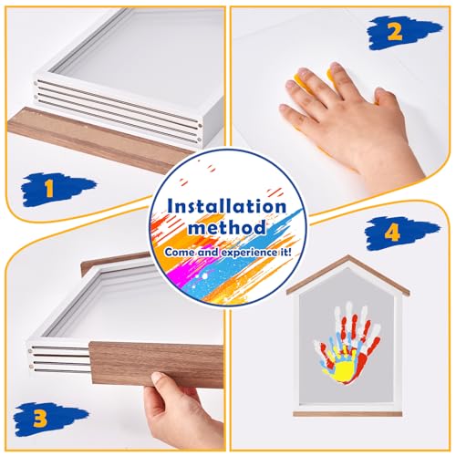 Exclusive House Shaped Family Handprint Kit; Unique DIY Keepsake