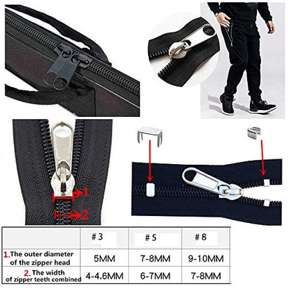 252Pcs Zipper Repair Kit Replacement Pulls Bags Jackets Luggage (252 Count)
