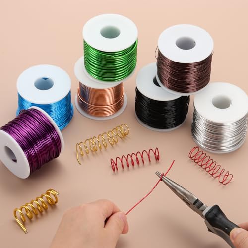 18 Gauge Anodized Aluminum Craft Wire Bendable Bonsai Training Wire 492 Feet 1mm for Sculpting Crafts Wreath Floral Beading Jewelry Making