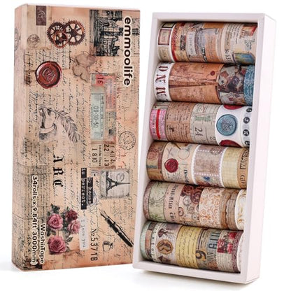 34 Rolls Vintage Washi Tape Set (34 Count)