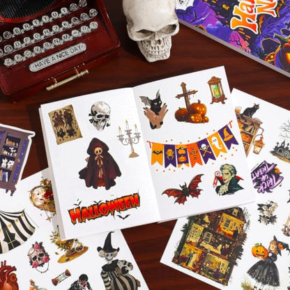 400+ Pcs Vintage Gothic Halloween Sticker Book
