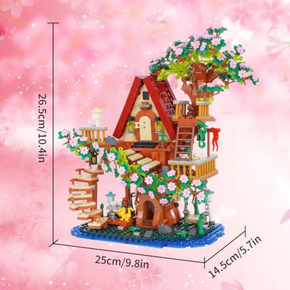 3 in 1 Cherry Blossom Tree House Building Set