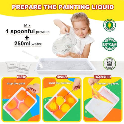 Water Marbling Paint Kit (6.48 Fl Oz)