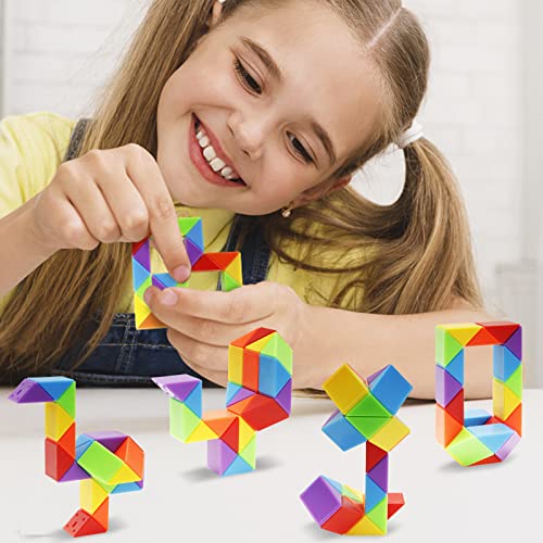 30 Pack Medium Snake Cube Fidget Toys Stocking Stuffers for Kids (30 Count)