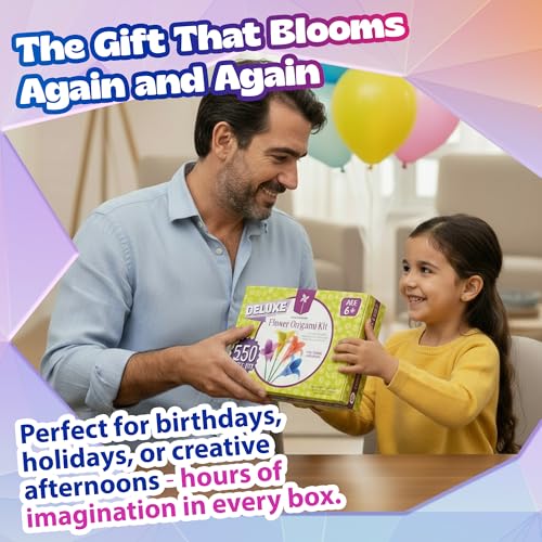 Flower Origami Kit for Kids Ages 8