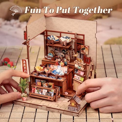 Book Nook Kit Japanese Miniature Fan Shop