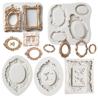 Photo Frame Silicone Fondant Molds (5 Count)