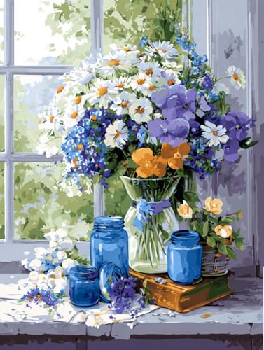 14 ct Counted Cross Stitch Kits for Adults Flowers Cross Stitch Patterns Stamped Printed Cross Stitch Kits