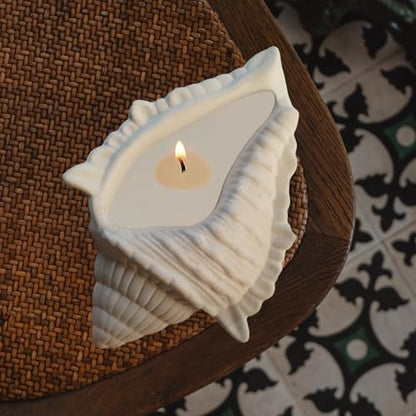 Large Conch Silicone Mold Unique Conch Shaped Tray Resin Concrete Mold 3D Candle Vessels Trinket Holder Container Epoxy Molds Marine Shell Storage Tray Casting Clay Craft Mould DIY Home Decor
