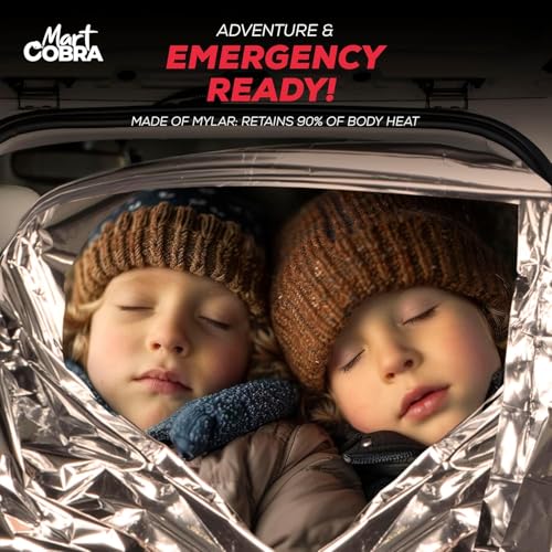 Emergency Blankets for Survival Gear and Equipment x6 (6 Count)