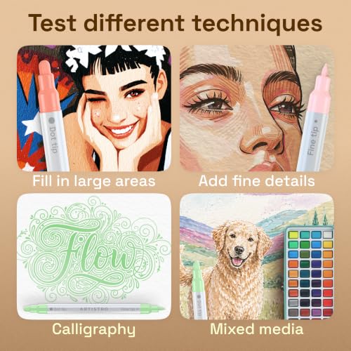 Pastel Dual Tip Acrylic Paint Marker Pens (5 Count)