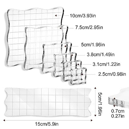 7Pcs Acrylic Stamp Blocks Set (7 Count)