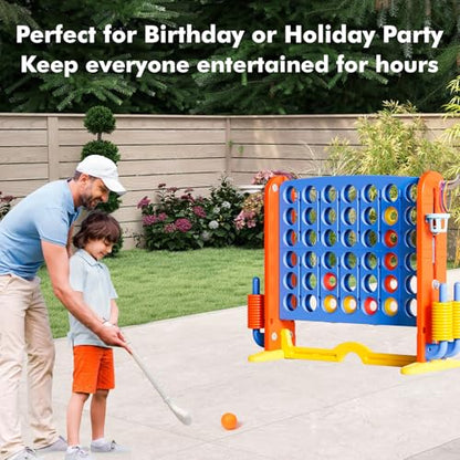 Giant 4 in a Row Connect Game with Mesh Fabric