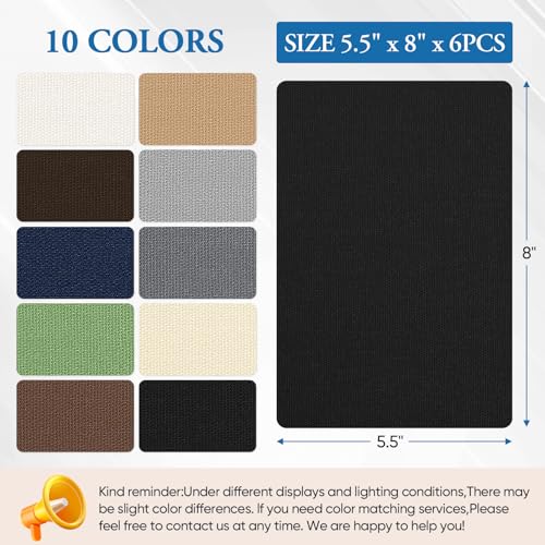 Canvas Repair Patch 5.5 x 8 Inches 6Pcs Self (6 Count)