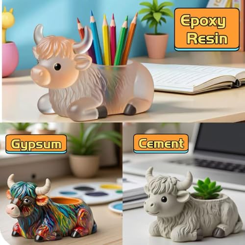 3D Highland Cow Mold for Plaster