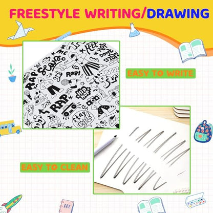 6 Pcs Dry Erase Answer Paddle 7 x 9 Inch Handheld Wooden White Board Double Sided Dry Erase Small Whiteboards for Students Classroom Games Party Auction Paddles for Bidding Meeting Voting (6 Count)