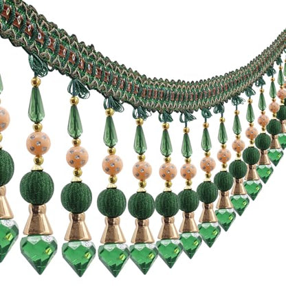 3yards Beading Fringe Trimming Long Beads Tassel Curtain Trim Ribbon Trim for Cover Edge Decorative