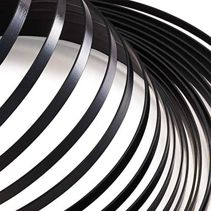 32.8Ft 5mm Aluminum Flat Wire Black Bendable Metal Craft Wire Strip for Bezel Sculpting Armature Jewelry Making Gem Metal Wrap (32.8 Foot)
