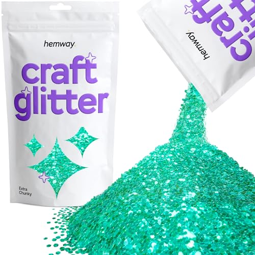 Craft Glitter Turquoise Blue 100g Extra Chunky Glitter (100 grams)