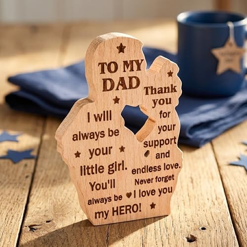 To my dad from daughter wooden plaque