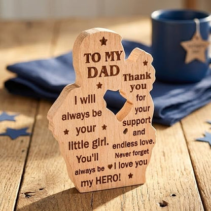 To my dad from daughter wooden plaque