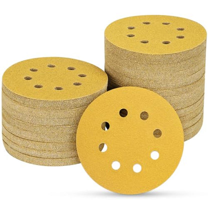 100PCS 5 Inch Sanding Discs 150 Grit Random Orbit Sander Sandpaper (100 Count)
