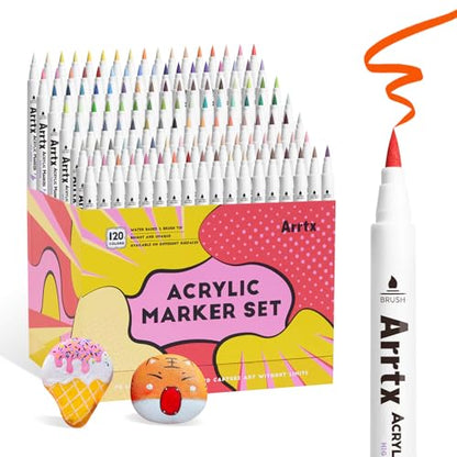 120 Colors Markers Paint Pens