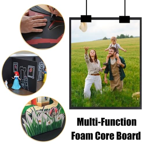 20Pack 12" x 16.5" Black Foam Board with 3