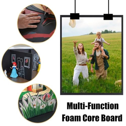 20Pack 12" x 16.5" Black Foam Board with 3