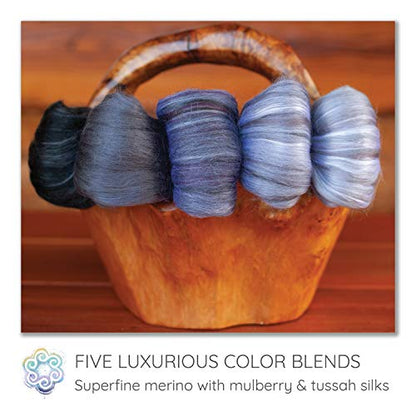 Merino Silk Luxe Tonal Designer Blend. Superfine Merino